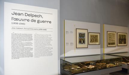 Vue de l'exposition "Jean Delpech. L'oeuvre de guerre"
